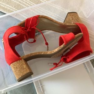 Bandolino Cork/Suede Sandals